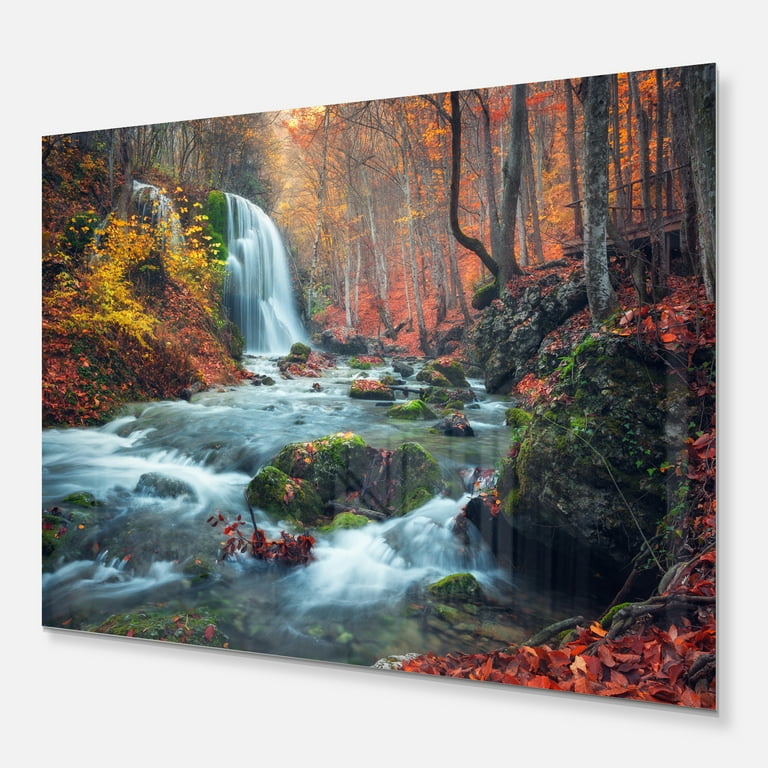 絵画 Mountain waterfall A Mountain waterfall - 36x24 in : r/oilpainting