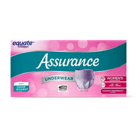 Assurance Incontinence Underwear for Women, Maximum, S/M, 60 Ct ...