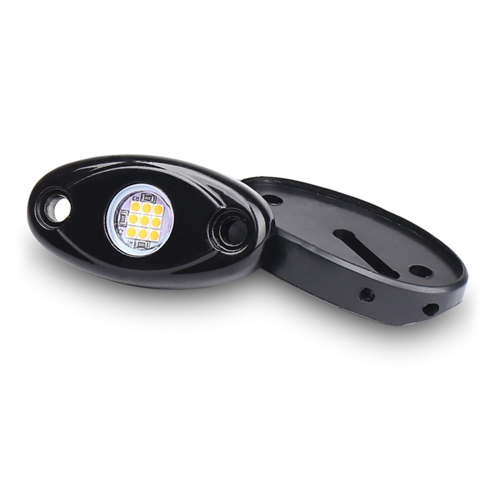 YAHHU 8 Packs LED Rock Lights for Trucks IP67 Waterproof Under Body Wheel Well Exterior Interior Glow Lamp for Car Pickups Motorcycle Boat White Chassis Ambient Lighting Kit