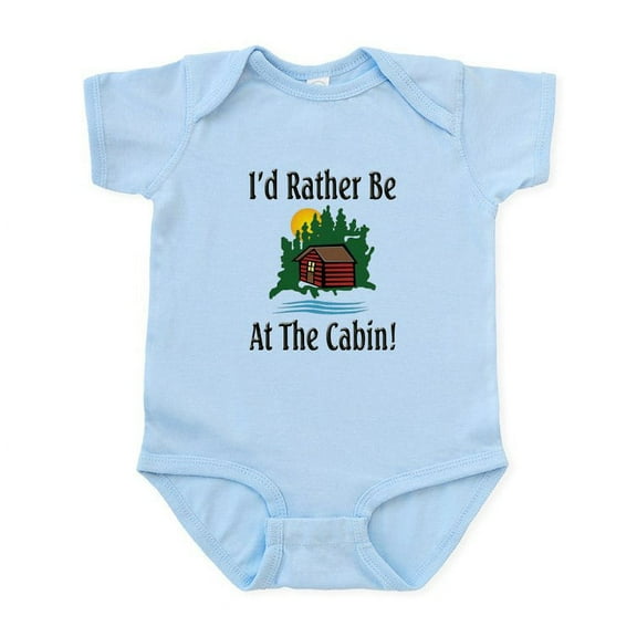 CafePress - At The Cabin Infant Bodysuit - Baby Light Bodysuit, Size Newborn - 24 Months