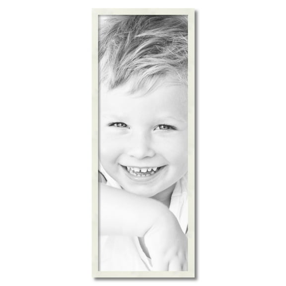 ArtToFrames 14" x 39" White Picture Frame, 14x39 inch White Wood Poster Frame (WOM-5140)