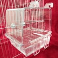 thumbnail image 5 of lanema Bird Bath Cage, Pet Hanging Water Bath Tub Bird Cage Accessory for Indoor Bath, 5 of 6