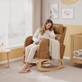 thumbnail image 2 of BeesClover Rocking Chair, Nursery Chair with Pillow, Rocking Accent Armchair for Living Room Bedroom Nursing Room, 2 of 8