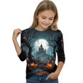 thumbnail image 5 of Grblisyd 3/4 Sleeve Shirt for Girls Boys Casual Basic Tees Fall Winter Halloween Crew Neck Tops Blouse 7-8 Years, 5 of 6