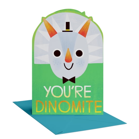 American Greetings Dinosaur Birthday Card, Playful Dinosaur Illustration, Envelope Included