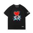 thumbnail image 2 of Keith haring Co Marca Doraemon Máquina De Impresión De Gato Pareja Camiseta De Manga Corta De Moda Algodón Puro, 2 of 4