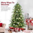 thumbnail image 6 of HestiNysus 6.5ft PE/PVC hybrid Christmas tree (steel wire + iron wire) with 350 UL tungsten lights, 6 of 8