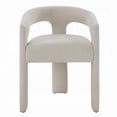 thumbnail image 2 of Gamo Set of 2 Side Dining Chair-Rounded Back-Modern White Chenille, 2 of 6
