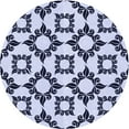thumbnail image 1 of Ahgly Company Indoor Round Patterned Lavender Blue Area Rugs, 8' Round, 1 of 6