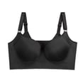 thumbnail image 1 of Sujetador deportivo con escote en V profundo y aro de acero sin costuras, ropa interior brillante, push up de pecho pequeño, ajustable, antiflacidez, 1 of 6