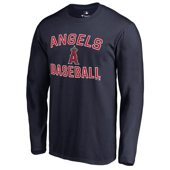 Men's Navy Los Angeles Angels Victory Arch Long Sleeve T-Shirt