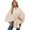 Beige, variant on Women's Elegant Shawl Wraps Soft Open Front Poncho Sweater for Spring Fall Winter