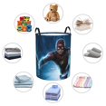 thumbnail image 6 of The Flash Large Laundry Basket With Handle, Collapsible Laundry Hamper, Dirty Clothes Storage Basket For Living Room, Bathroom, Bedroom, College Dorm, 6 of 8