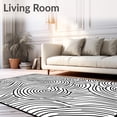 thumbnail image 2 of ODIKA 5'x7' Machine Washable Non-Slip Area Rug, Zen Garden Harmonious Flow Relaxed Natural Rhythmic High Traffic Rug, Black, 516060, 2 of 7