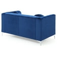 thumbnail image 5 of French Country Loveseat - Navy Blue Velvet Tufted Sofa, Comfortable Seating, 5 of 9