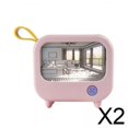 thumbnail image 1 of 2xTV Pintura Luz Nocturna Para Mesita De Noche Dormitorio Oficina Decoración Sala De Estar Rosa, 1 of 10