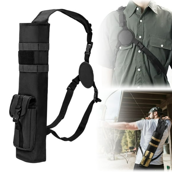 Archery Quiver Back and Hip Quivers Adjustable Arrow Backpack Bag Holder Side Hip Arrows Bag for Compound Recurve Bow Practice Target Hunting