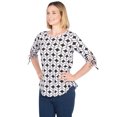 thumbnail image 3 of Larky Lark Womens Geometric Puff Print Knit Top, 3 of 5