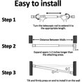 thumbnail image 2 of 2pcs Spring Tension Curtain Rods, STONCEL Cupboard Bars Extendable 15.7-28 inch with 4 Rod Holders, Adjustable Small Curtain Rod for Bathroom Wardrobe Bookshelf DIY Projects (White), 2 of 7