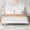 White, variant on Frostbloom Full Size Bed Frame with Boucle Adjustable Headboard, Cloud Style Upholstered Platform Bed, White