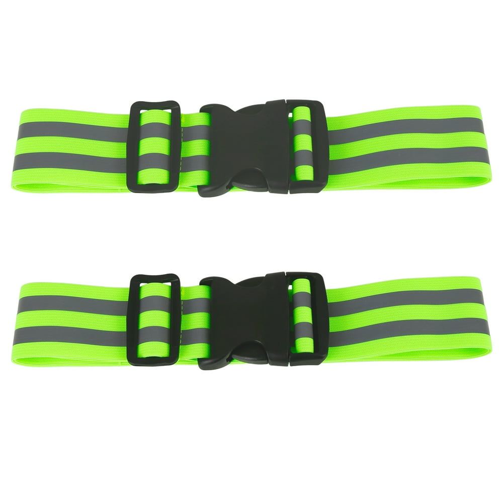 2 Pcs Green Reflective Belts for Waist Reflective Belts High Visibility
