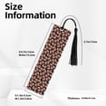 thumbnail image 3 of Kdxio Brown Football On Black Print Metal Tassel Bookmarks,Perfect Gift for Art Lovers and Bookworms Metal Bookmarks for Women, 3 of 8