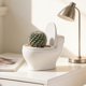 thumbnail image 4 of Personalized Toilet-Style Succulents Pots Desktop Plants White Porcelain Pots European-Style Balcony Planting Small Flower Pots, 4 of 6