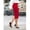 Red, variant on Red Autumn Commute Solid High Waist Pencil Skirt Professional Back To