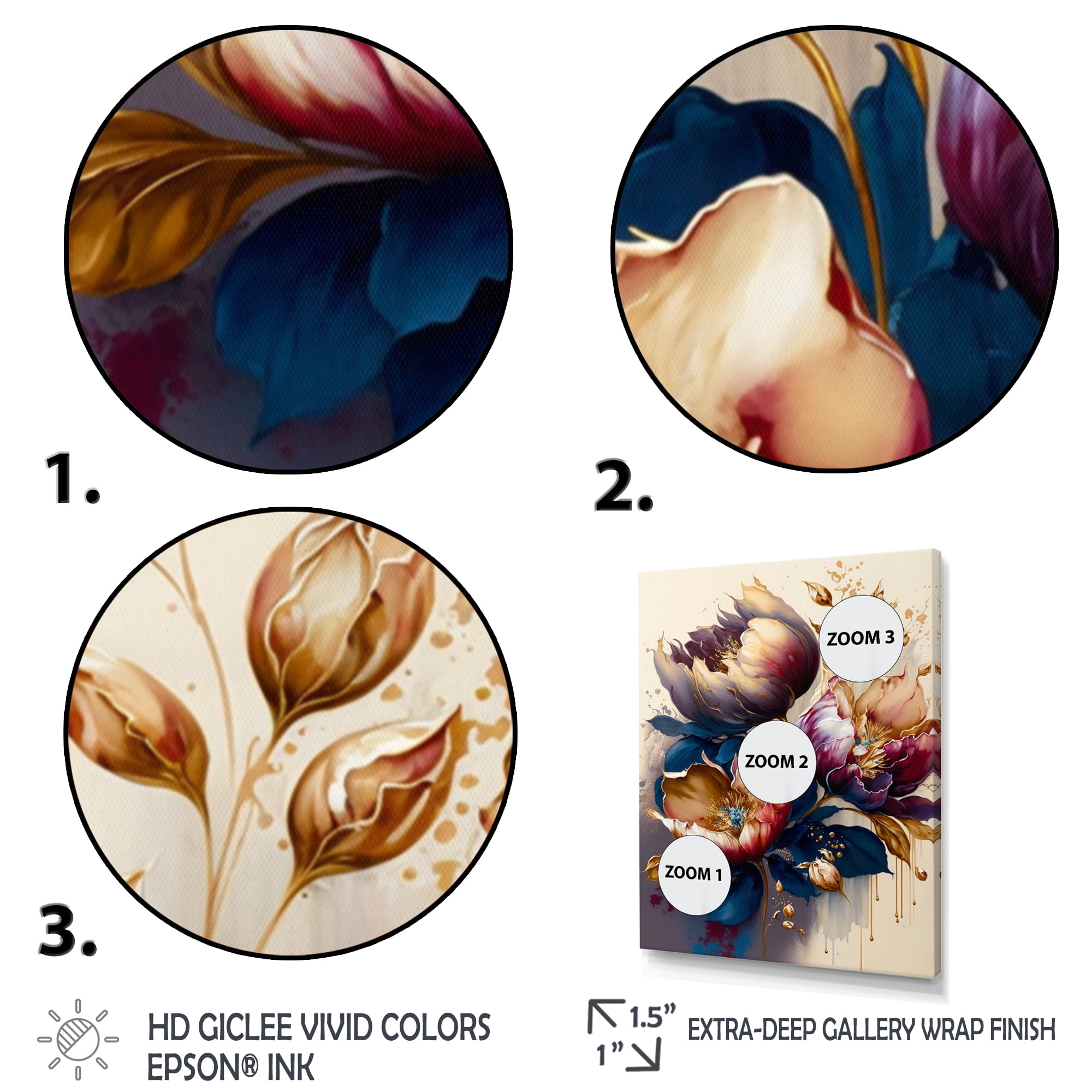 Designart Night Shade Tulip Design IV Canvas Wall Art