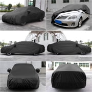 REGALWOVEN Black Breathable Waterproof Car Cover w Mirror Pocket 3L(185 x 71 x 63inch)