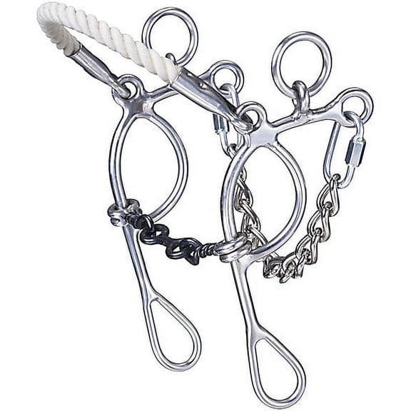 Tough 1 Bit Miniature Combination Twisted Dogbone Gag Silver 241126