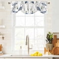 thumbnail image 4 of Watercolor Animals Tie Up Valances Curtain, Adjustable Kitchen Herons Reeds Hand Drawn Illustration Valances for Windows Decor, Rod Pocket Short Curtains Set for Bedroom/Bathroom, 60"x18", 4 of 9