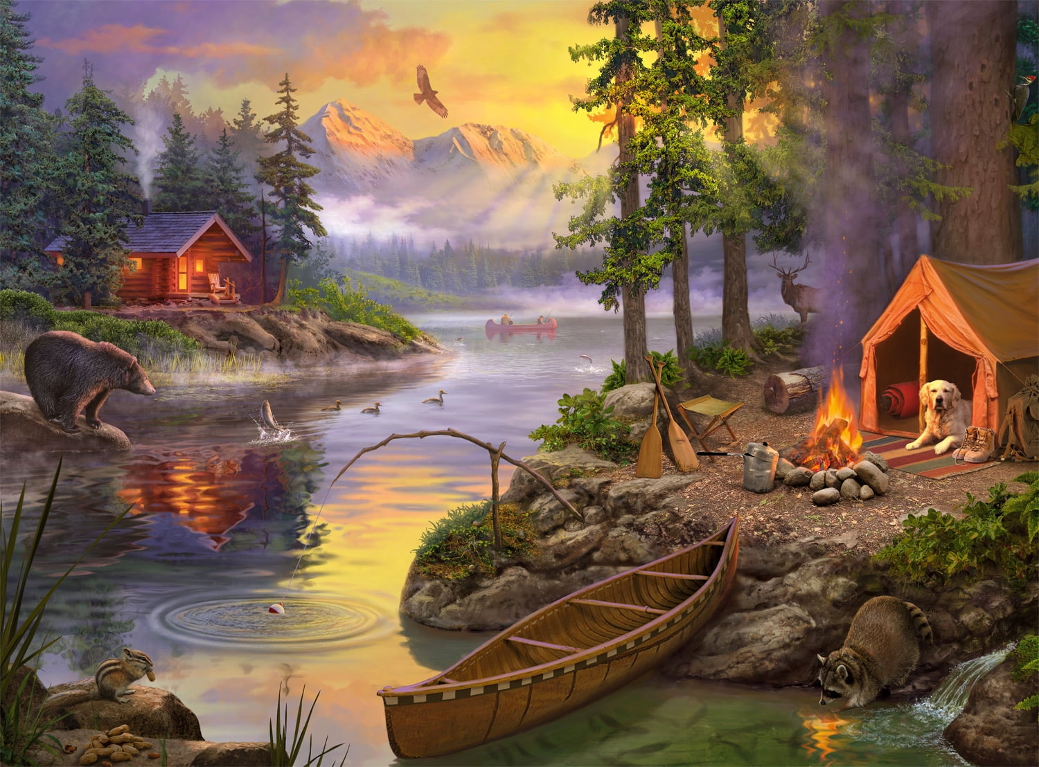 Buffalo Games The Lake House - 1000 Pieces Jigsaw Puzzle