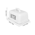 thumbnail image 2 of Hemoton Wide Ceramic Butter Dish with Lid Farmhouse Butter Keeper Airtight Butter Container Large Capacity Counter Cheese Storage Tray for Kitchen Organization, 2 of 8