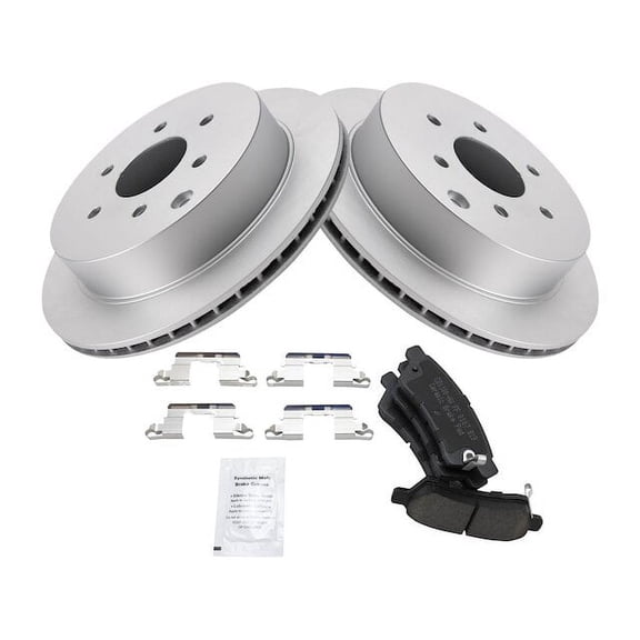 Rear Brake Pad and Rotor Kit - Compatible with 2005 - 2019 Nissan Frontier 4.0L V6 2006 2007 2008 2009 2010 2011 2012 2013 2014 2015 2016 2017 2018