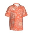 thumbnail image 2 of Uemuo Beautiful Corals Printed Regular Fit Short Sleeve Casual Hawaiian Shirt for Men,Aloha shirt,Tropical shirt,Floral print shirt,Vacation Beach shirt-, 2 of 9