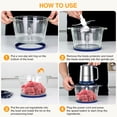 thumbnail image 2 of Electric Food Chopper, 8 Cup/2L Meat Grinder Food Processor Stainless Steel Meat for Vegetable Meat Fruit,with 1 Bowl, 2 of 6