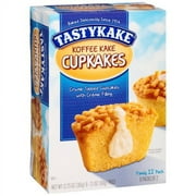 Tastykake Koffee Cake Cupcakes, 12 Count, 6 Packs of 2 Crme-filled Cupcakes with Crumb Topping