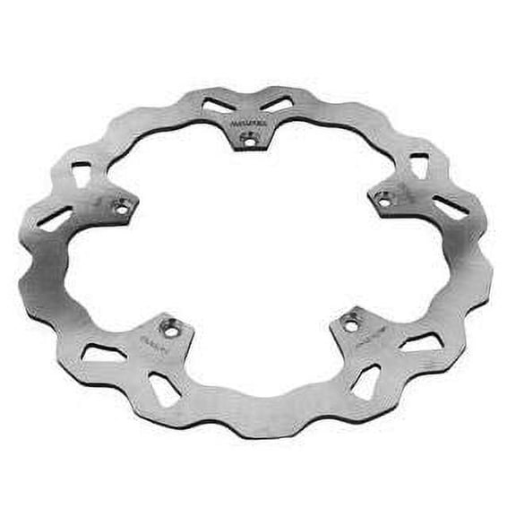 Galfer Brakes Standard Wave Brake Rotor Front 11.8" 420 High-Carbon Stainless Steel Laser Cut Silver Slotted Fixed Mount Street (DF821PW)