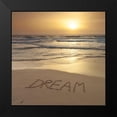 thumbnail image 2 of Frank, Assaf 15x15 Black Modern Framed Museum Art Print Titled - Sand writing - Word Dream written on beach, 2 of 5