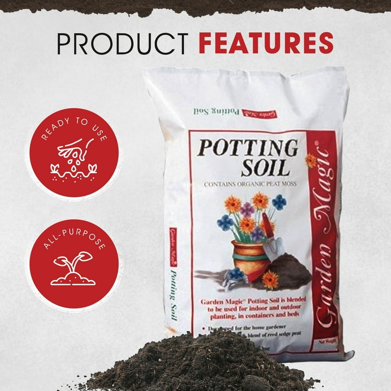 best soil mix (3L) x6袋 Michigan Peat Garden Magic Potting Soil Mix, Reed Sedge Peat Blend
