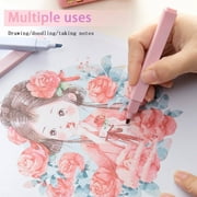 Gel pens 12pcs Highlighters Aesthetic Pastel Highlighter&SINGLE DOUBLE HEADED SUIT Set With Soft Pen Tip Highlighters And Pens No (Multicolor) 1ml