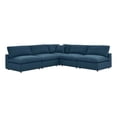 thumbnail image 2 of Modway Commix 5-Piece Down Filled Overstuffed Armless Sectional Sofa in Azure, 2 of 5