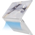thumbnail image 5 of Mosiso Case for MacBook Air 13 inch 2022 2021 2020 2019 2018 Release A2337 M1 A2179 A1932 Retina Display Touch ID, Plastic Pattern Hard Shell&Keyboard Cover&Screen Protector, Gray Gold Marble, 5 of 7