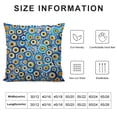 thumbnail image 6 of Shangniulu  Throw Pillow Cushion Cover, Traditional Turkish Charm Luck Sign Pattern Vivid Bead Graphic, Decorative Square Accent Pillow Case, Pack of 2, Blue Orange Yellow, 6 of 6