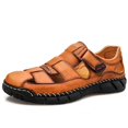 thumbnail image 1 of Brown Cowhide Outdoor Casual Men Slippers Cheap and fine, 1 of 5