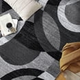 thumbnail image 3 of Contemporain Moderne Cercles Gris Zone Tapis Abstrait 7' 10" X 10' 2", 3 of 4