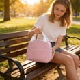 thumbnail image 4 of FastXmas Lunch Bag, Lunch Box for Women Adult Men, Small Leakproof Cute Lunch Tote Large Capacity Reusable Insulated Cooler Lunch Container for Work Office Picnic Travel Stripe Bag, 4 of 6