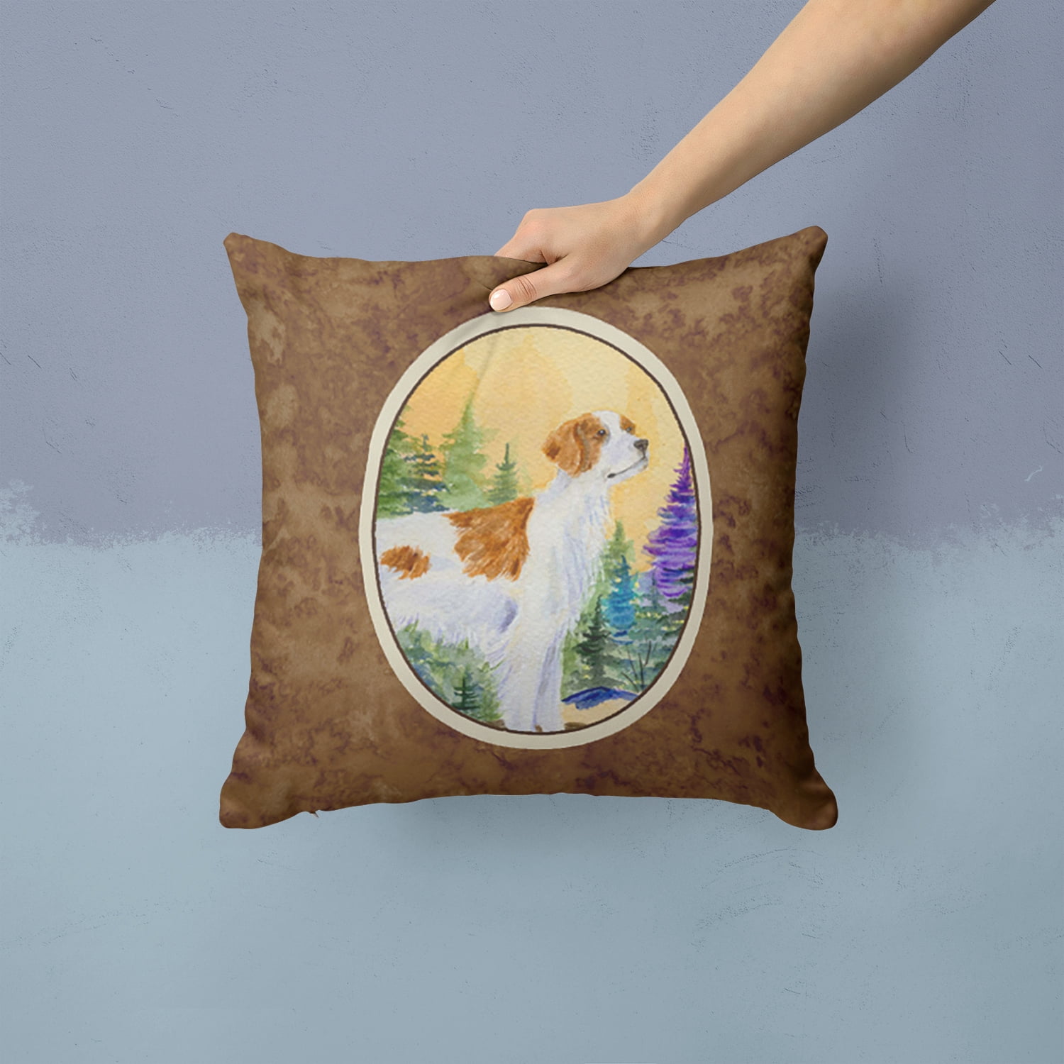 Carolines Treasures SS8146PW1414 Setter Fabric Decorative Pillow, 14Hx14W, multicolor