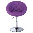 thumbnail image 3 of Costway 1PC PU Leather Adjustable Modern Swivel Round Accent Chair 3 color, 3 of 7